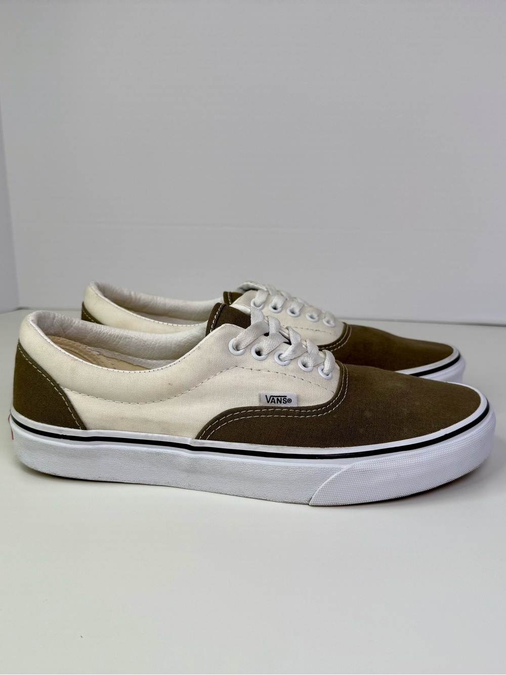 Vans Skate Era Utility Pop Blanc De Blanc/Khaki Canvas Sneakers Mens 9.5 Wmns 11